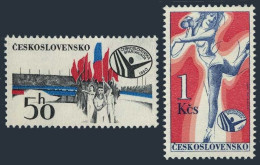 Czechoslovakia 2317-2318 Blocks/4, MNH. Mi 2571-2572. Spartakiad 1980, Prague. - Neufs