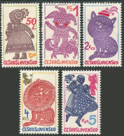 Czechoslovakia 2323-2327, MNH. Michel 2578-2582. Folklore Characters, 1980. - Unused Stamps