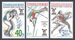 Czechoslovakia 2168-2170,MNH.Mi 2437-2439. European Athletic Championships,1968. - Nuevos