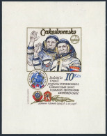 Czechoslovakia 2226 Perf & Imperf Sheets,MNH. Gubarev,Remek, Intercosmos Emblem. - Neufs