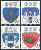 Czechoslovakia 2099-2102, MNH. Michel 2360-2363. Coat Of Arms Of Towns, 1977. - Nuovi