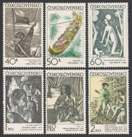 Czechoslovakia 1727-1732, MNH. Mi 1981-1986. Czech & Slovak Graphic Art, 1971. - Unused Stamps