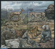 Togo 2011 Ecosystems, Horn Of Africa 4v M/s, Mint NH, Nature - Animals (others & Mixed) - Monkeys - Togo (1960-...)