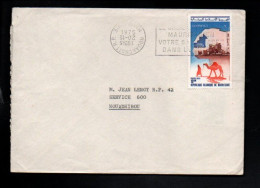 MAURITANIE SEUL SUR LETTRE POUR LA FRANCE 1975  CACHET INVERSE - Mauretanien (1960-...)