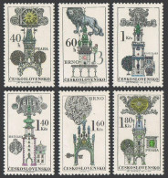 Czechoslovakia 1698-1703,MNH.Michel 1952-1957. Gothic Town Halls,Towers,1970 - Unused Stamps