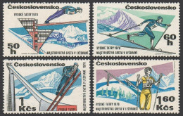 Czechoslovakia 1664-1667, MNH. Michel 1916-1919. Ski Championships Tatra 1970. - Unused Stamps