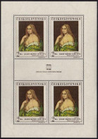 Czechoslovakia 1552a Sheet,MNH.Michel 1802 Klb. Josefina,by Josef Manes,1968. - Unused Stamps