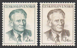 Czechoslovakia 1512-1513, MNH. Michel 1753-1754. Pres.Antonin Novotny, 1967. - Unused Stamps