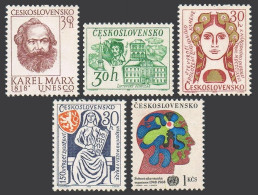 Czechoslovakia 1524-1528,MNH. Janko Kral,writer,Karl Marx-150,Prague Theater-100 - Neufs