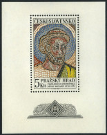 Czechoslovakia 1539,MNH.Mi Bl.28. Prague Castles,1968.Mosaic,St Vitus Cathedral. - Ongebruikt