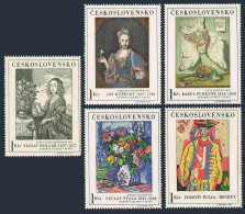 Czechoslovakia 1435-1439, MNH. Mi 1668-1672. Paintings 1966. Hollar, Kupecky, - Neufs