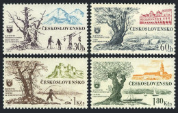 Czechoslovakia 1225-1228, MNH. Mi 1453-1456. Tourism 1964. Skier, Fishing,Castle - Neufs