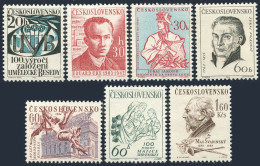 Czechoslovakia 1159-1165, MNH. Michel 1386-1392. Cultural Personalities, 1963. - Unused Stamps