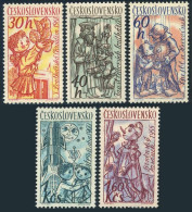 Czechoslovakia 1054-1058, MNH. Michel 1275-1279. Various Puppets, 1961.  - Neufs