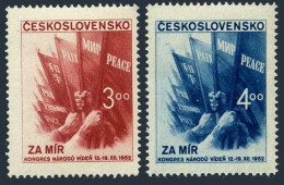 Czechoslovakia 565-566, MNH. Mi 774-775. Congress Of Nations For Peace, 1952. - Unused Stamps