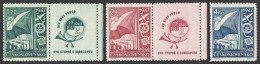 Czechoslovakia 322-323/label,324,MNH.Michel 512-514. Reconstruction Plan,1947. - Nuevos