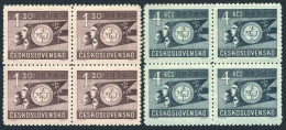 Czechoslovakia 332-333 Blocks/4,MNH.Mi 521-522. World Youth Festival,Prague,1947 - Nuevos