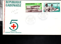 GABON FDC 1969 CROIX ROUGE AIE AU BIAFRA - Gabon