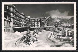 AK Davos, Grandhotel Und Belvédère Im Schnee  - Davos