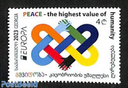 Georgia 2023 Europa, Peace 1v, Mint NH, History - Various - Europa (cept) - Peace - Joint Issues - Emisiones Comunes