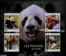 Central Africa 2019 Panda 4v M/s, Mint NH, Nature - Pandas - Centrafricaine (République)