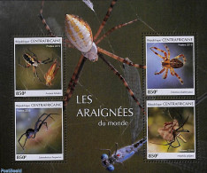 Central Africa 2019 Spiders 4v M/s, Mint NH, Nature - Animals (others & Mixed) - Zentralafrik. Republik