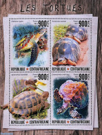 Central Africa 2019 Turtles 4v M/s, Mint NH, Nature - Reptiles - Turtles - Centrafricaine (République)