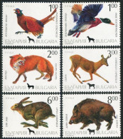 Bulgaria 3797-3802, MNH. Games Of Animals 1993:Duck,Pheasant,Fox,Deer,Hare,Boar. - Unused Stamps