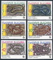 Bulgaria 3491-3496,3496a Sheet,MNH.Michel 3784-3789. Snakes 1989. - Nuevos