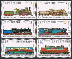 Bulgaria 3309-3314, MNH. Michel 3637-3642. Locomotives, 1988. - Unused Stamps