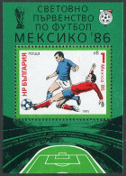 Bulgaria 3091,MNH.Michel 3389 Bl.155. World Soccer Cup Mexico-1986. - Unused Stamps