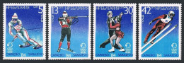 Bulgaria Michel 3247-3250,MNH. Olympics Sarajevo-1984.Downhill Skiing,Biathlon, - Ungebraucht