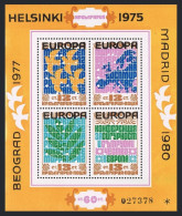 Bulgaria 2566A Note, MNH. Mi 2754-2757 Bl.84. EUROPA 1979. Overprinted. - Neufs