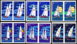 Bulgaria 2134-2139 Imperf Pairs,MNH.Michel 2294-2299. Sailboats 1973.Finn Class, - Neufs