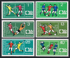 Bulgaria 2165-2170, MNH. Mi 2326-2331. Soccer Championship, Munich-1974, Germany - Neufs
