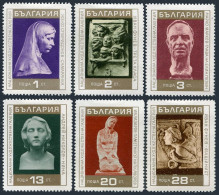 Bulgaria 1920-1925,1926,MNH.Mi 2059-2064,Bl.30. Modern Bulgarian Sculpture,1970. - Unused Stamps