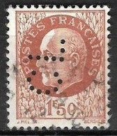 896	N°	517	Perforé	-	CL 205	-	CREDIT LYONNAIS - Used Stamps