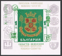 Bulgaria 1782 IBRA-1973:green,gray,MNH.Michel Bl.40-41 Space,Olympics Munich-72. - Neufs