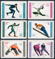 Bulgaria 1311-1317, MNH. Mi 1426-1431, Bl.12. Olympics Innsbruck-1964. Hockey.  - Neufs
