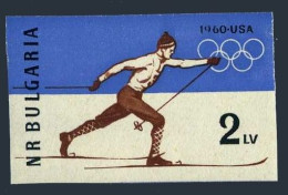 Bulgaria 1094 Imperf, MNH. Michel 1153B. Olympics Squaw Valley-1960. Skier. - Unused Stamps