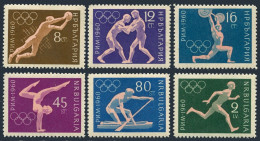 Bulgaria 1113-1118,MNH.Mi 1172-1177. Olympics Rome-1960.Soccer,Wrestling,Gymnast - Nuovi