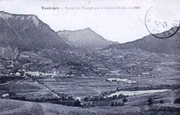 74 - Haute Savoie - TANINGES - Vue Generale ( Legende Sur La Carte Bizarre )  - Taninges