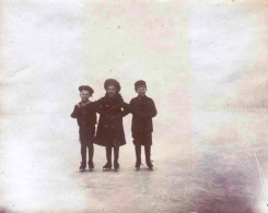 Photo Originale - Suisse - THALGUT - GERZENSEE - 1904 - Pas De Danse Des Enfants Sur Le Lac Gelé - Places