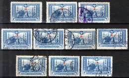 Turkey / Türkei 1914 ⁕ Views Of Constantinople / Overprint Red Star 1 Pia. Mi.248 Foreign Mail ⁕ 1v MH + 9v Used - Usados