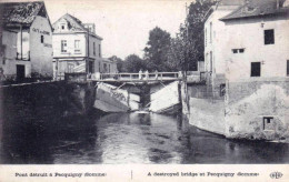 80 - Somme - PICQUIGNY - Pont Detruit Par Le Genie - Guerre 1914 - Picquigny