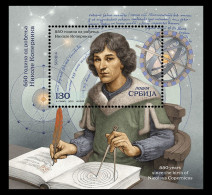 Serbia 2023 550 Th Anniversary Of The Birth Of Nicolaus Copernicus, Block, MNH - Serbie