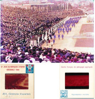 Diapositive Diapo N°4  Les Jeux Olympiques D'Hiver GRENOBLE 1968 JO6 Cérémonie D'ouverture Olympic Games JO 68 - Diapositives (slides)