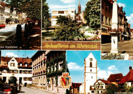 73928308 Schopfheim Marktplatz Stadtpark Marktbrunnen Torstrasse Alte Stadtkirch - Schopfheim