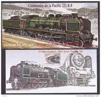 France Blocs Souvenir N°  68 ** Locomotive Pacific. Rail, Train, Transport (comprend 4655) - Souvenir Blokken