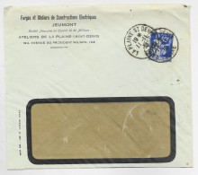 PAIX 90C BLEU  LETTRE A FENETRE  DAGUIN LA PLAINE ST DENIS 11.11.1939 SEINE  TRACES PISTON - Mechanical Postmarks (Advertisement)